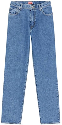 (Women) KENZO FW22 High-Waisted Straight-Leg Jeans Blue. FC62DP2009IB-67 Order (Women) KENZO FW22 High-Waisted Straight-Leg Jeans Blue. FC62DP2009IB-67