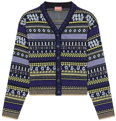 (W) KENZO FW22 午夜藍提花針織開襟衫。 FC62CA3183CD-77 Order (W) KENZO FW22 午夜藍提花針織開襟衫。 FC62CA3183CD-77