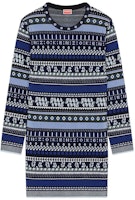 (Women) KENZO FW22 Jacquard Striped Long Sleeve Dress Blue FC62RO3183CD-64 (Women) KENZO FW22 Jacquard Striped Long Sleeve Dress Blue FC62RO3183CD-64