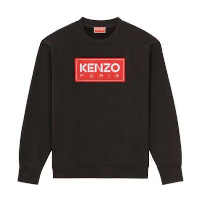 (Women) KENZO FW22 Logo Print Crewneck Sweatshirt Black FC62SW0024MF-99J