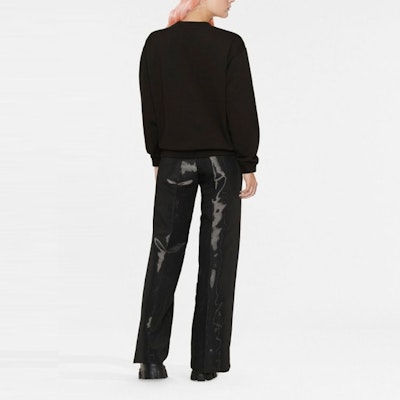 (W) KENZO FW22 Sudadera Negra con Logo Estampado Cuello Redondo FC62SW0024MF-99J Purchase (W) KENZO FW22 Sudadera Negra con Logo Estampado Cuello Redondo FC62SW0024MF-99J