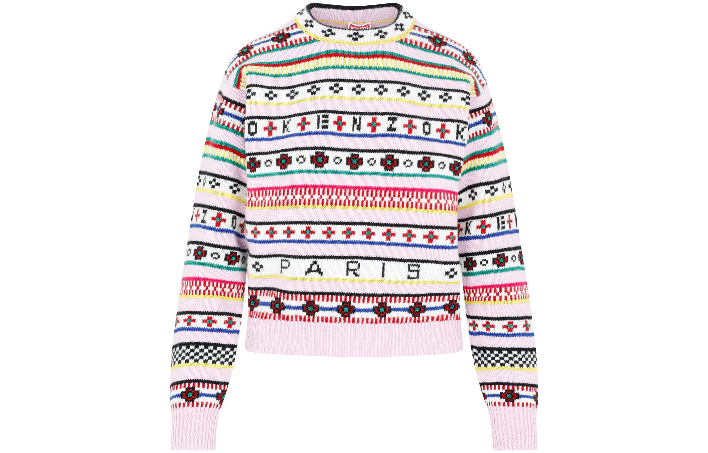 Order (Women) KENZO FW22  Multicolor Striped Jacquard Wool Sweater. FC62PU3173CH-30