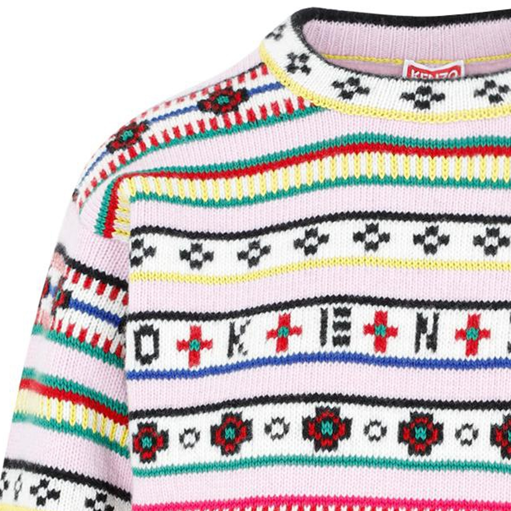 Purchase (Women) KENZO FW22  Multicolor Striped Jacquard Wool Sweater. FC62PU3173CH-30