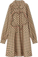 (Women) KENZO FW22 Orange Plaid Flare Long Sleeve Dress. FC62RO1039FD-30 (Women) KENZO FW22 Orange Plaid Flare Long Sleeve Dress. FC62RO1039FD-30