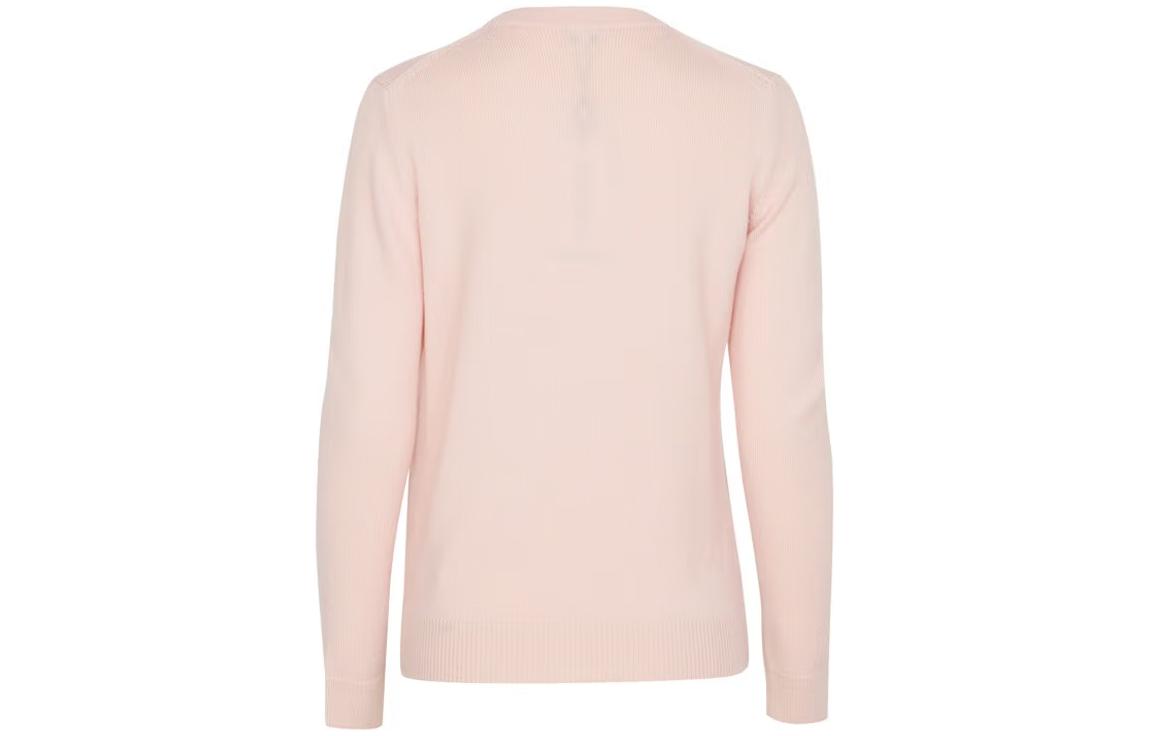 Lookbook (W) KENZO FW22 Pink Knit Pullover Sweater dengan Logo Sulaman. F762TO457808-34