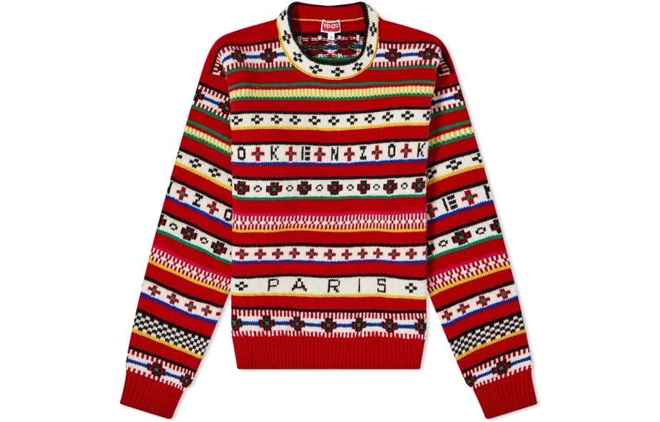 (Women) KENZO FW22  Red Knit Sweater with Logo Jacquard Design. FC62PU3173CH-21 圖 2