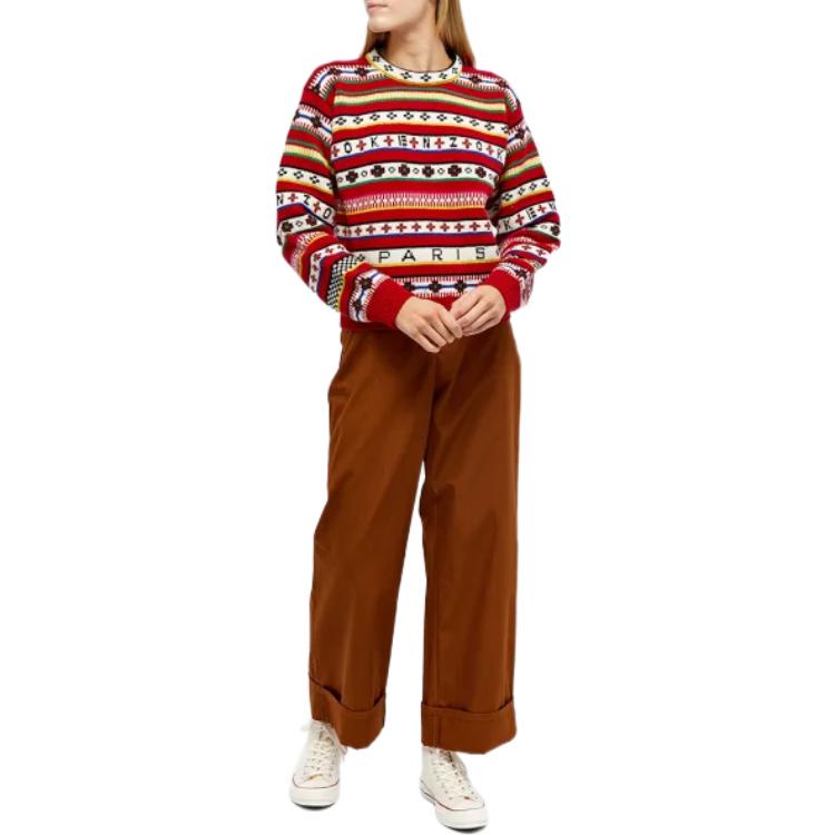 (Women) KENZO FW22  Red Knit Sweater with Logo Jacquard Design. FC62PU3173CH-21 圖 3