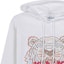 Details for (Women) KENZO FW22 White Cotton Hoodie with Tiger Logo Embroidery. FC62SW8714XL-01B