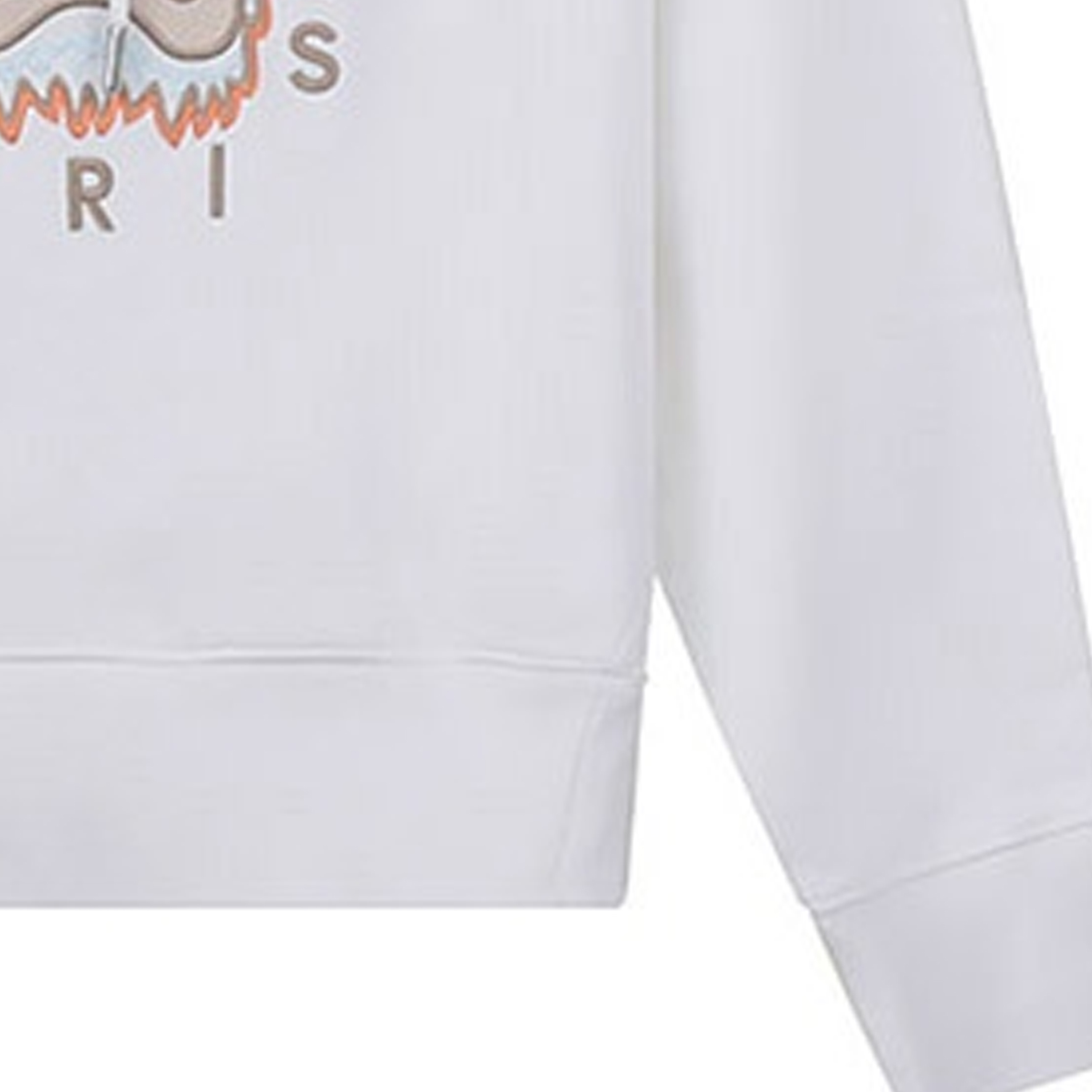 Cheap (Women) KENZO FW22  White Cotton Hoodie with Tiger Logo Embroidery. FC62SW8714XL-01B