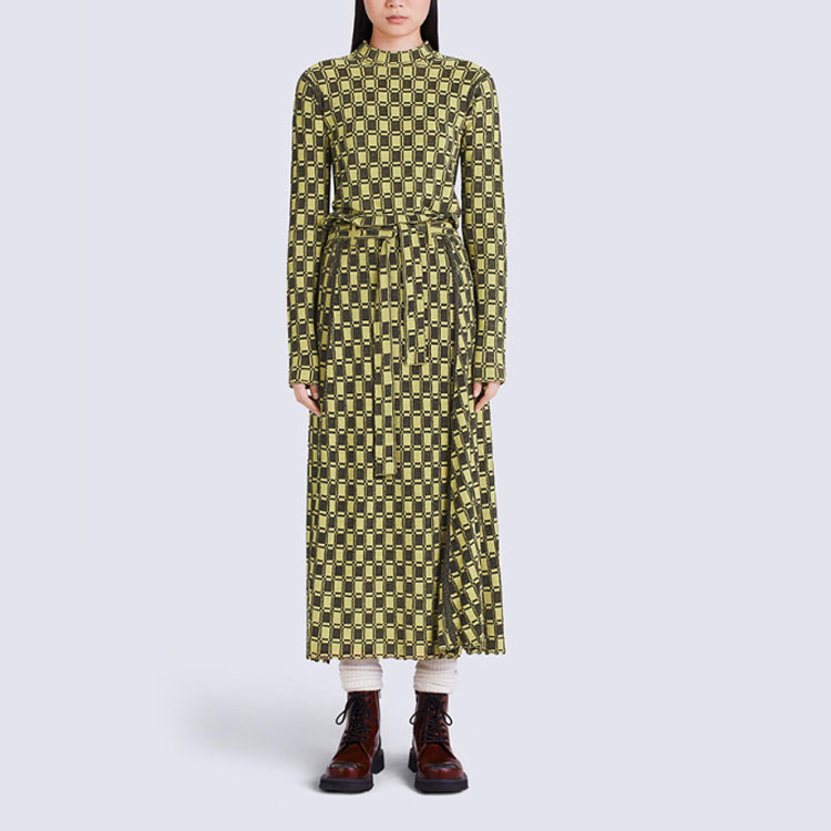 Lookbook (W) KENZO FW22 黄色几何印花修身长袖高领T恤 FC62PU3003CB-40