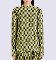 Shop (W) KENZO FW22 黃色幾何印花修身長袖高領T恤 FC62PU3003CB-40