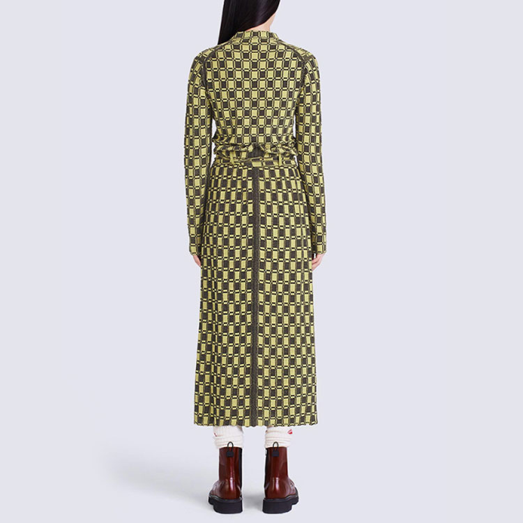 Purchase (W) KENZO FW22 黄色几何印花修身长袖高领T恤 FC62PU3003CB-40