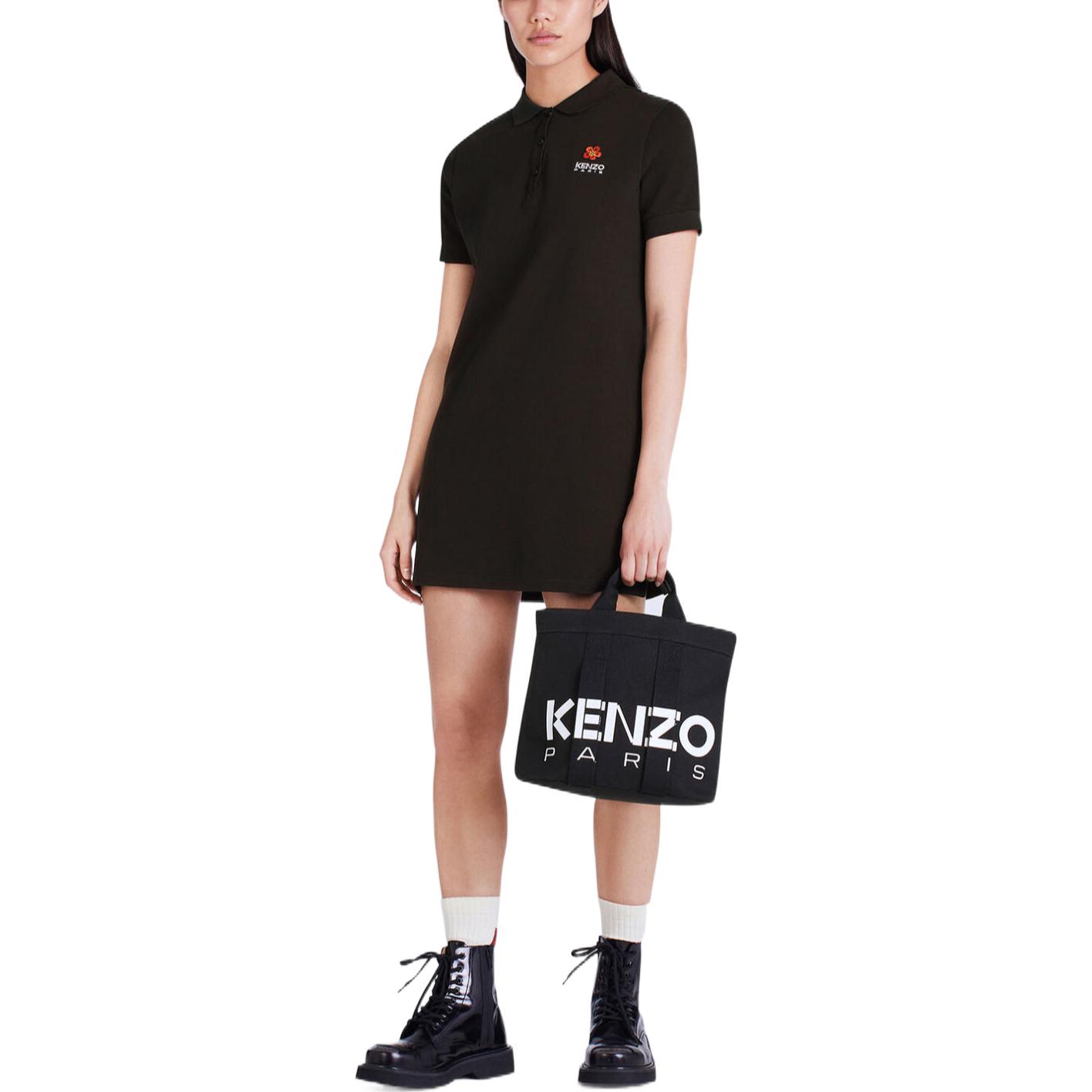 Details for (W) KENZO FW22 黑色绣花Boke花标志中长款连衣裙. FC62RO7074PU-99J