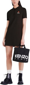(W) KENZO FW22 Vestido Midi Negro Floral Bordado con Logo Flor Boke. FC62RO7074PU-99J Details for (W) KENZO FW22 Vestido Midi Negro Floral Bordado con Logo Flor Boke. FC62RO7074PU-99J
