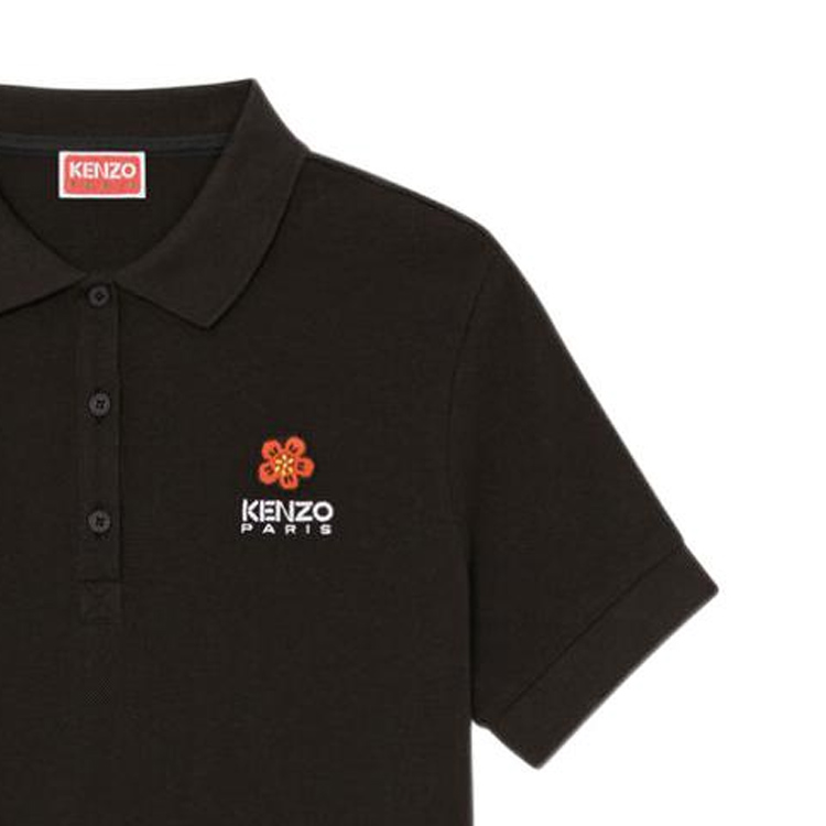 Cheap (W) KENZO FW22 黑色绣花Boke花标志中长款连衣裙. FC62RO7074PU-99J