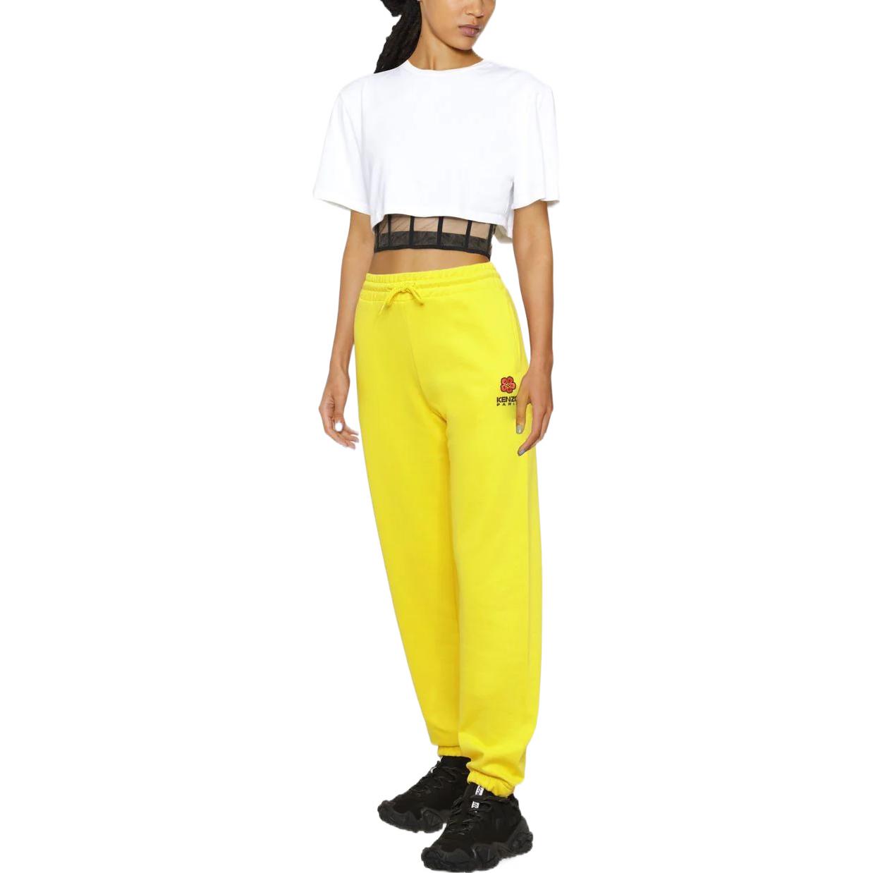 Shop (W) KENZO FW22 Seluar Jogger Kuning Boke Flower Sulaman FC62PA7004MF-40