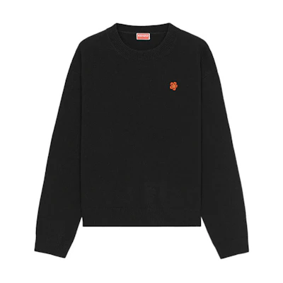 (Women) KENZO FW22 Boke Flower Logo Knit Sweater Black FC62PU3423LC-99