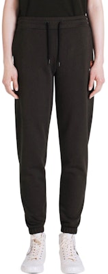 (Women) KENZO FW22 Floral Logo Embroidered Drawstring Joggers Black Autumn. FC62PA7004MF-99J Details for (Women) KENZO FW22 Floral Logo Embroidered Drawstring Joggers Black Autumn. FC62PA7004MF-99J