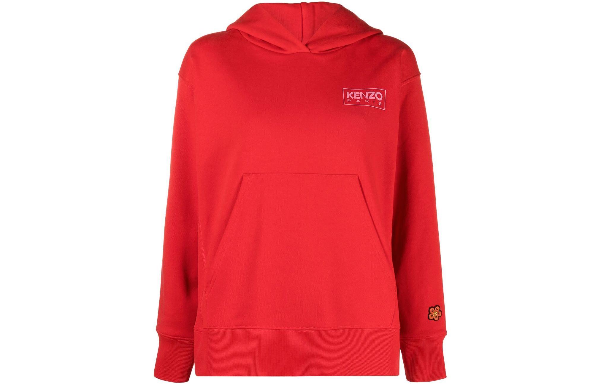 Order (W) Kenzo 2022秋冬红色连帽衫胸前Logo印花 FC62SW0094MC-21