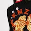 Sizing (Women) KENZO FW23 Black Crew Neck Knit Sweater with Animal Letter Print. FD62PU4233BI-99J