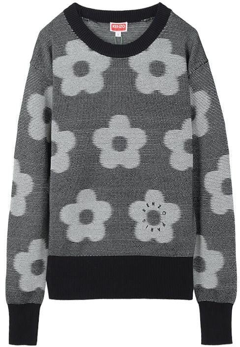 women-kenzo-fw-23-black-floral-crewneck-pullover-sweater-fd-62-pu-4133-ca-99
