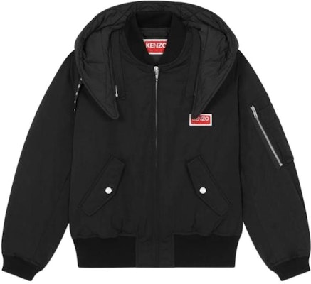 (W) KENZO FW23 Chaqueta Acolchada Negra con Capucha y Parche de Logo. FD62BL1739NK-99 Order (W) KENZO FW23 Chaqueta Acolchada Negra con Capucha y Parche de Logo. FD62BL1739NK-99