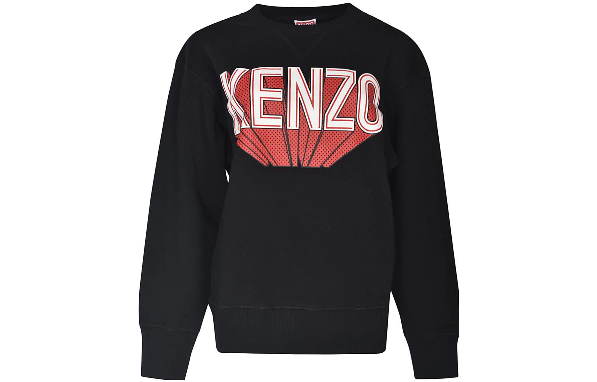(Women) KENZO FW23  Black Pullover Sweatshirt with Letter Print. FD62SW0514MB-99J 圖 2
