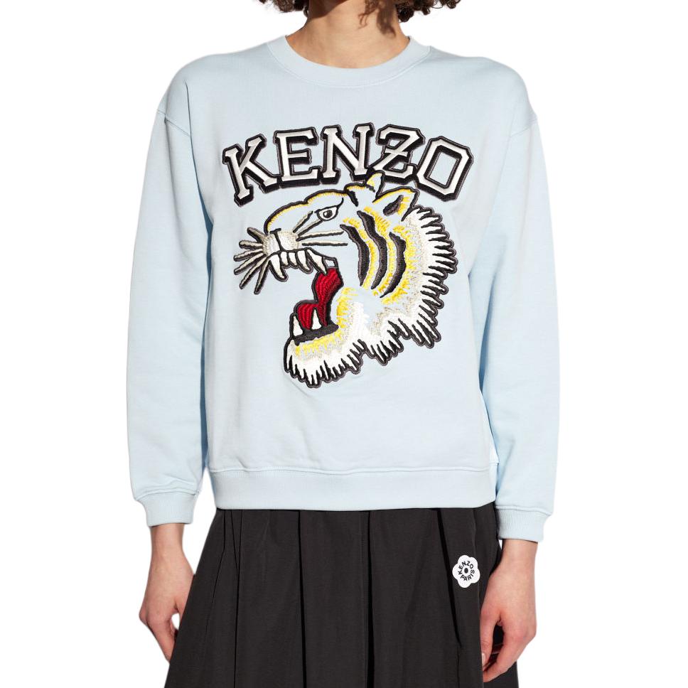 (Women) KENZO FW23  Blue Tiger Embroidered Crewneck Sweatshirt. FE52SW1394MF-63 圖 4