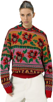 (Women) KENZO FW23 Colorblock Loose Fit Crewneck Sweater Multicolor. FD62PU4203CJ-22 Shop (Women) KENZO FW23 Colorblock Loose Fit Crewneck Sweater Multicolor. FD62PU4203CJ-22