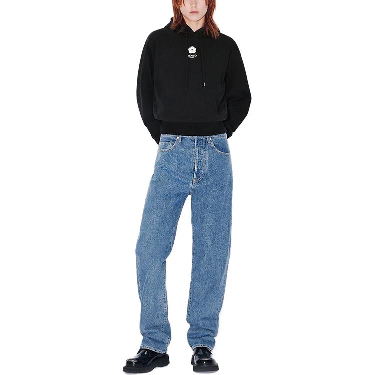 (Women) KENZO FW23  Floral Logo Printed Hoodie - Black FD62SW1134MF-99J 圖 4