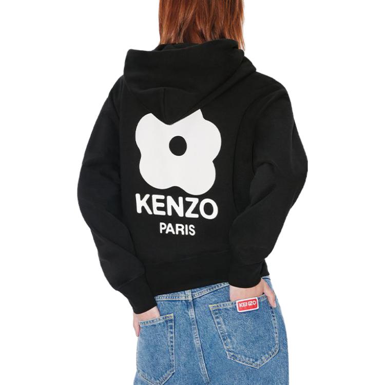 (Women) KENZO FW23  Floral Logo Printed Hoodie - Black FD62SW1134MF-99J 圖 5