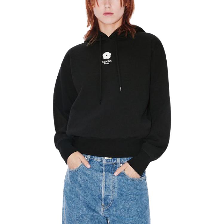 (Women) KENZO FW23  Floral Logo Printed Hoodie - Black FD62SW1134MF-99J 圖 6