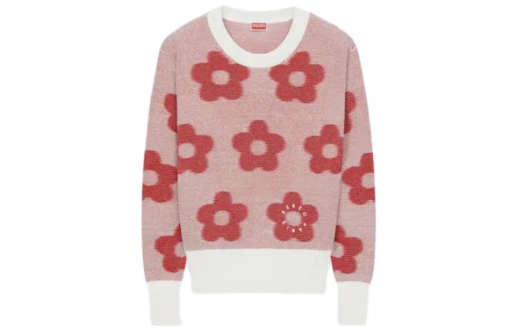 Order (W) KENZO FW23 Sweater Crewneck Motif Bunga Pullover. FD62PU4133CA-02