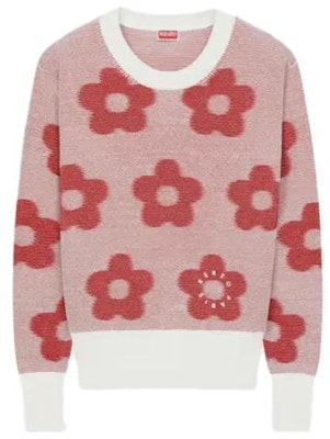 (W) KENZO FW23 Sweater Crewneck Motif Bunga Pullover. FD62PU4133CA-02 Order (W) KENZO FW23 Sweater Crewneck Motif Bunga Pullover. FD62PU4133CA-02