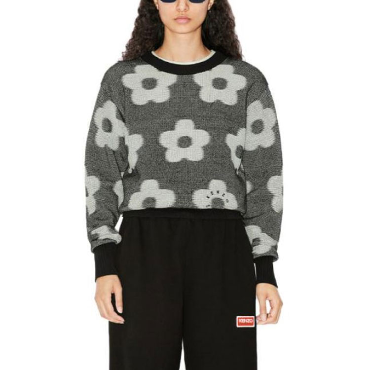 Cheap (W) KENZO FW23 Sweater Crewneck Motif Bunga Pullover. FD62PU4133CA-02