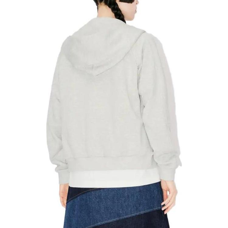 Purchase (Women) KENZO FW23  Floral Print Hoodie Jacket Light Grey. FD62SW0884MF-93