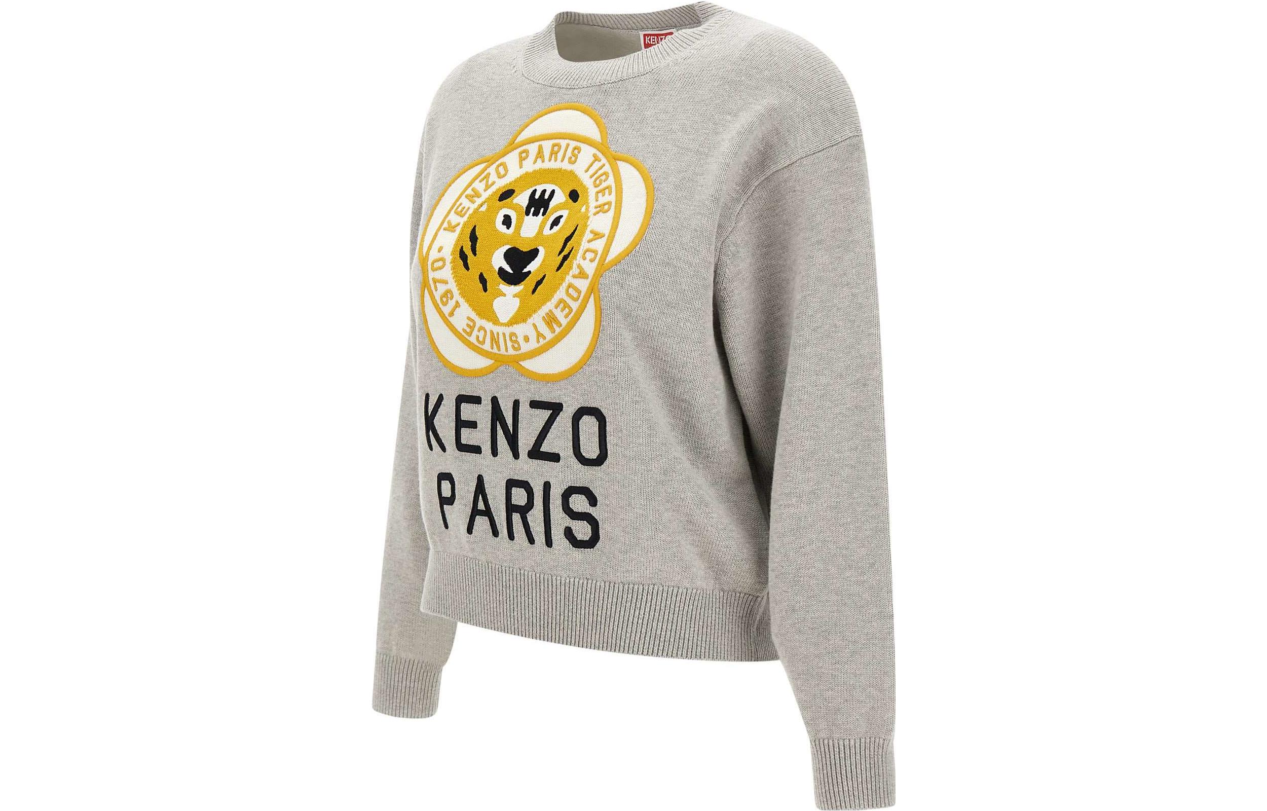 (Women) KENZO FW23  Grey Crewneck Sweater with Animal Print Letters Design. FD62PU4263BB-93 圖 4