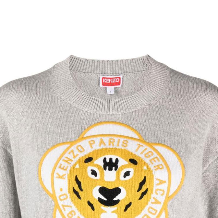 (Women) KENZO FW23  Grey Crewneck Sweater with Animal Print Letters Design. FD62PU4263BB-93 圖 8