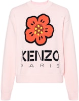 (Women) KENZO FW23 Floral Letter Print Crewneck Knit Sweater Pink FD52PU3803LC-34 (Women) KENZO FW23 Floral Letter Print Crewneck Knit Sweater Pink FD52PU3803LC-34
