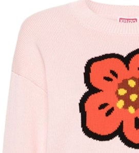 (W) KENZO 2023秋冬花卉字母印花粉色针织圆领毛衣 FD52PU3803LC-34 Details for (W) KENZO 2023秋冬花卉字母印花粉色针织圆领毛衣 FD52PU3803LC-34