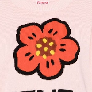 (W) KENZO 2023秋冬花卉字母印花粉色针织圆领毛衣 FD52PU3803LC-34 Sizing (W) KENZO 2023秋冬花卉字母印花粉色针织圆领毛衣 FD52PU3803LC-34