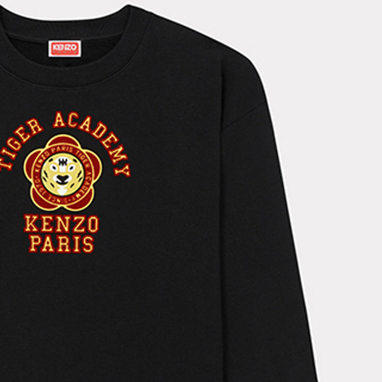 Cheap (W) Sudadera Negra Mujer KENZO FW23 Logo Tigre Floral. FD62SW0724ME-99J