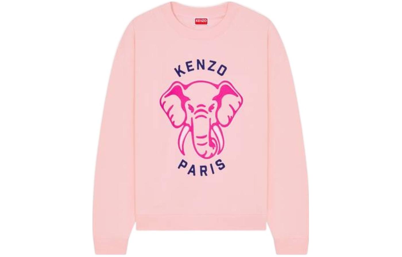 (Women) Kenzo FW23 Pink Cartoon Logo Letter Print Crewneck Sweatshirt FE52SW1364MF-34 圖 2
