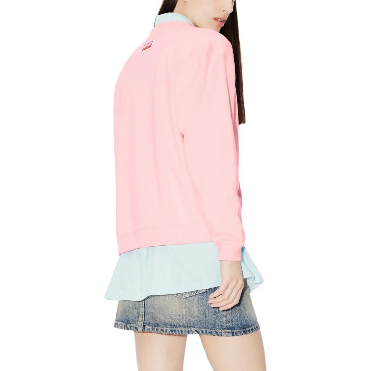(Women) Kenzo FW23 Pink Cartoon Logo Letter Print Crewneck Sweatshirt FE52SW1364MF-34 圖 6