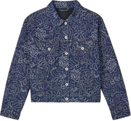 (W) KENZO FW24 藍色丹寧外套,徽標補丁單排扣設計。 FE62DV2486R1-DM Buy (W) KENZO FW24 藍色丹寧外套,徽標補丁單排扣設計。 FE62DV2486R1-DM