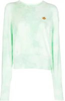 (Women) Kenzo Green Tie-Dye Logo Patch Long Sleeve Sweatshirt FC52PU6873TF-47 (Women) Kenzo Green Tie-Dye Logo Patch Long Sleeve Sweatshirt FC52PU6873TF-47