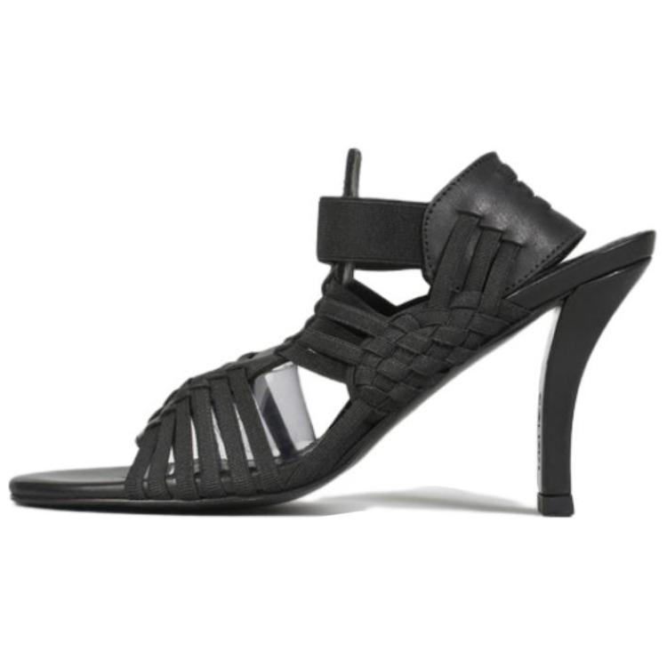 (W) Kenzo Heeled Leather Slide 'Black Fashion'