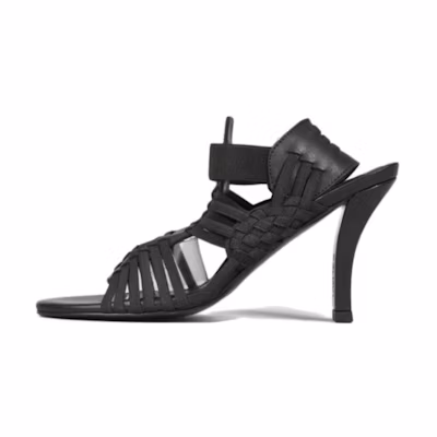 (W) Kenzo Heeled Leather Slide 'Black Fashion'