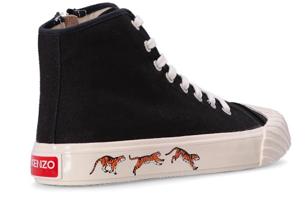 (W) 겐조 블랙 하이탑 패션 스니커즈 (Kenzo Black High-top Fashion Sneakers) FC62SN020F50-99 Shop (W) 겐조 블랙 하이탑 패션 스니커즈 (Kenzo Black High-top Fashion Sneakers) FC62SN020F50-99