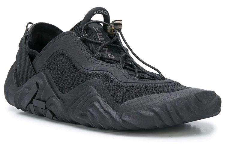 (W) Kenzo High-Top Sneakers 'Black Logo Patch Drawstring' 圖 2